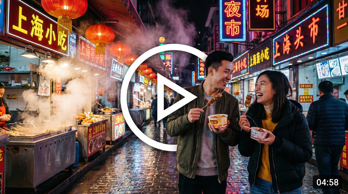 抖阴夜市美食视频